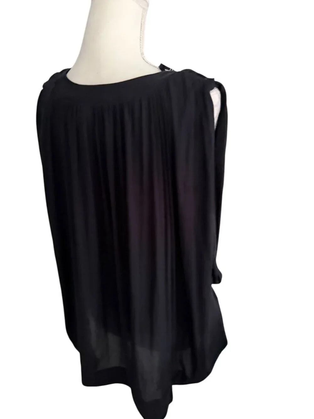 FREE PEOPLE Black Swing Linen Blend Tank Top Size Medium